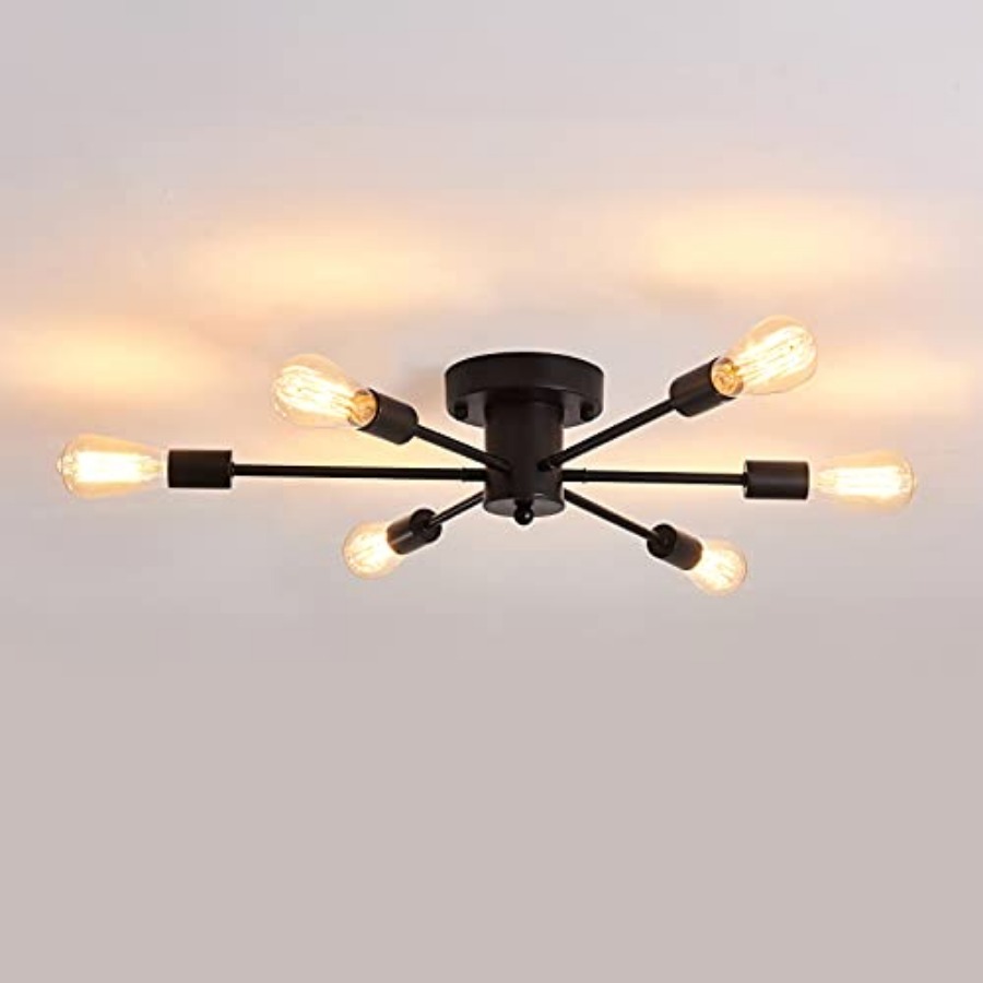 6 Lights Sputnik Semi Flush Mo - Farming & Agriculture Word Stacks avis et prix